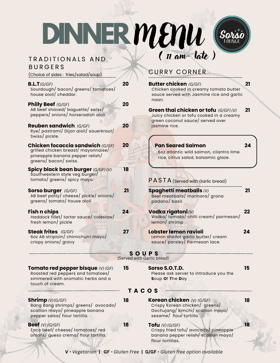Food Menu Page 3